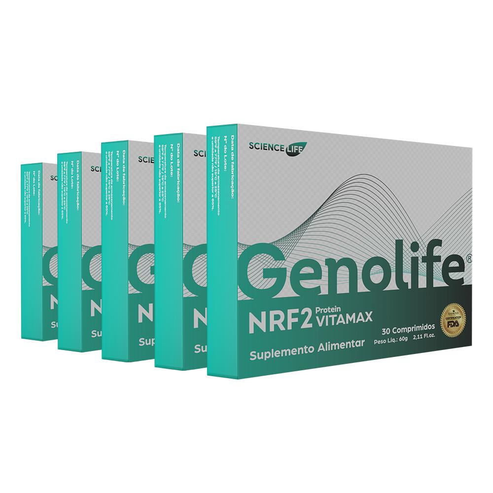 Genolife NRF2 Protein - 30 Tabletes - Kit com 5 Unidades 